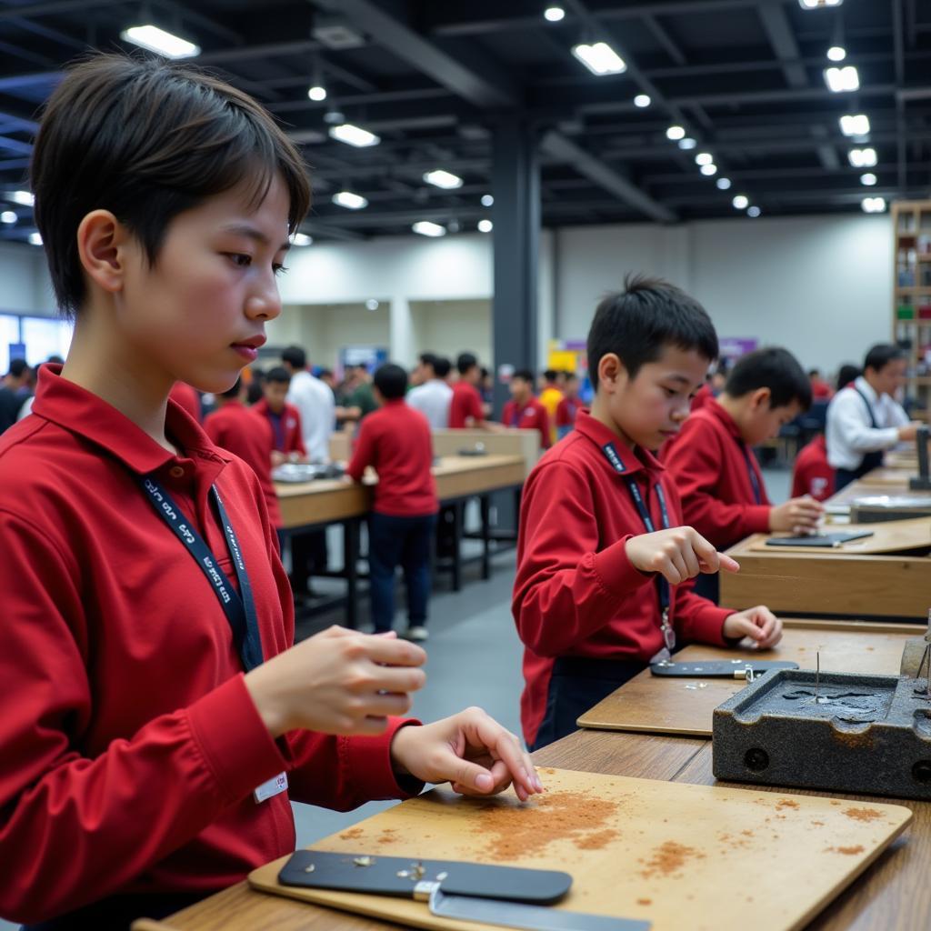 Participants competing in the 11th ASEAN Skills Competition