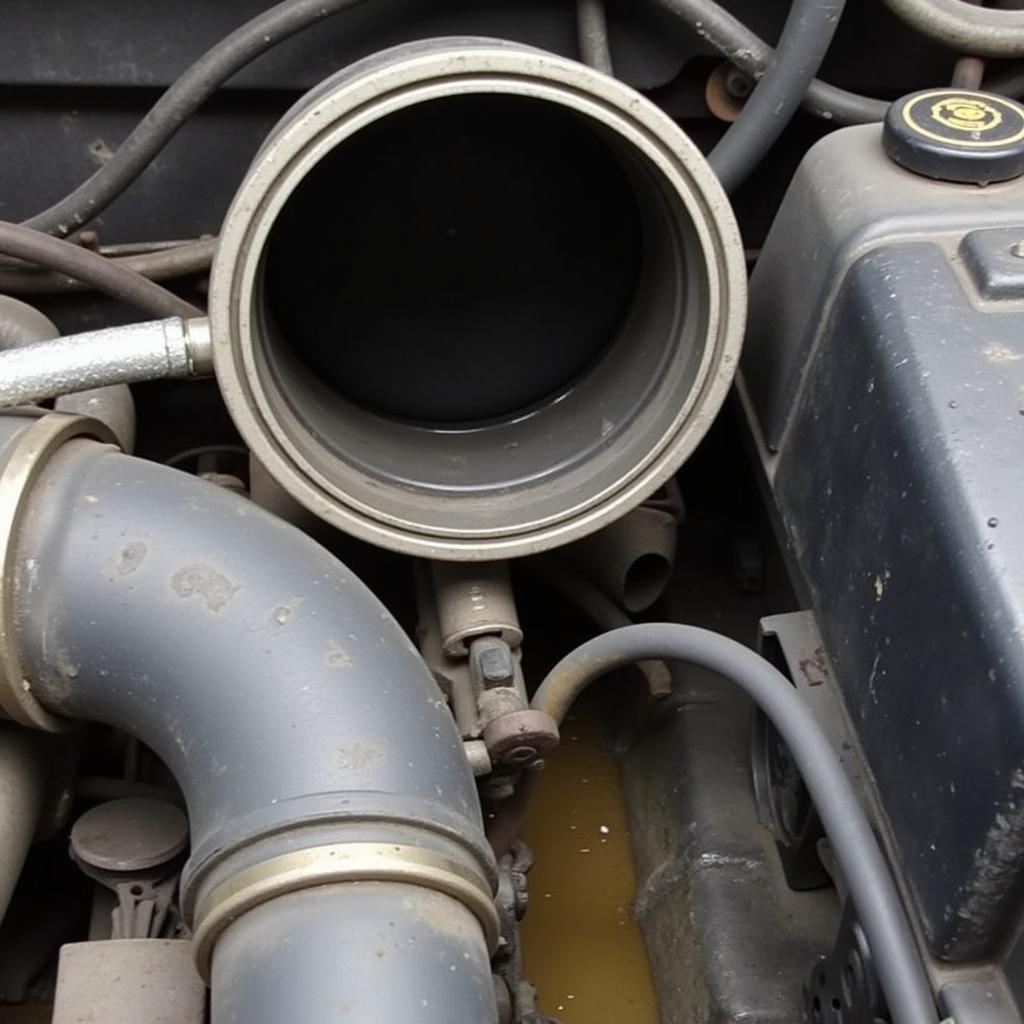 2000 Chevy Tracker Engine with Visible Oil Leak