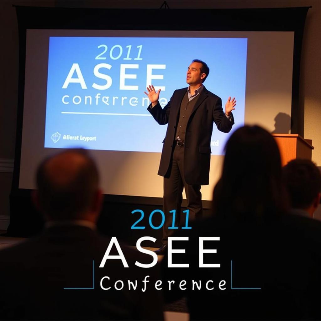 A speaker presenting at the 2011 ASEE Conference