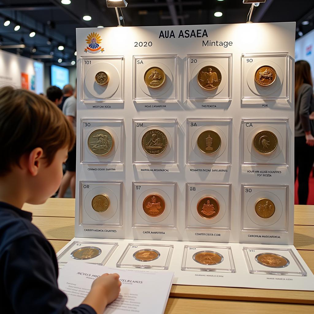 Display of 2020 ASEAN Mintage Coins at an Exhibition