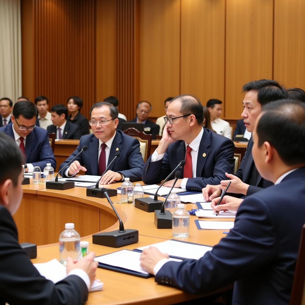 ASEAN leaders participating in an economic forum during the 22nd ASEAN Summit