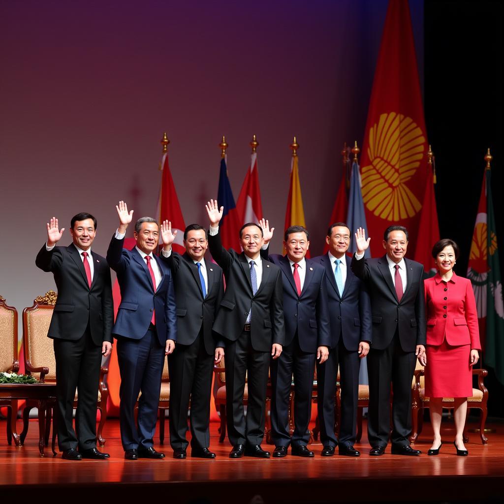 ASEAN leaders at the closing ceremony of the 28th ASEAN Summit