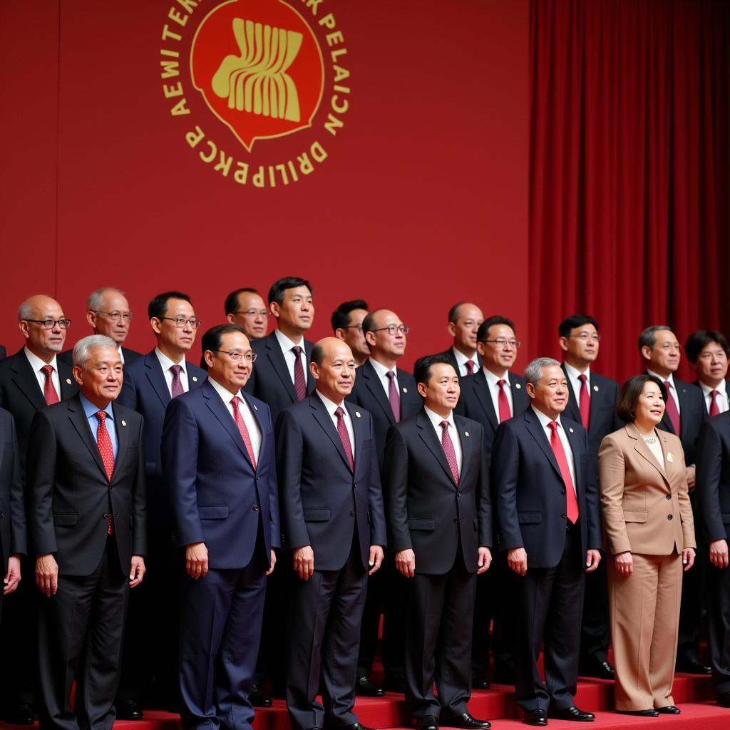 Leaders attending the 32nd ASEAN Summit in Singapore