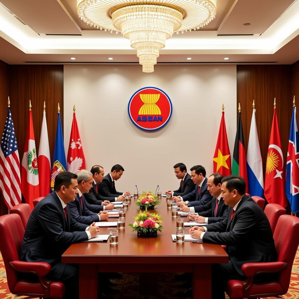 Leaders of ASEAN member states at the 50th ASEAN Summit