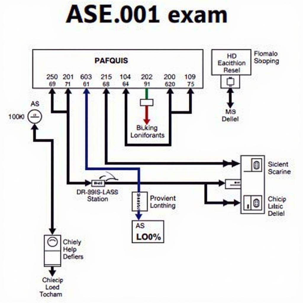 6.0001 ASE Practice Exam: Example of an Automotive Electrical Systems Diagram