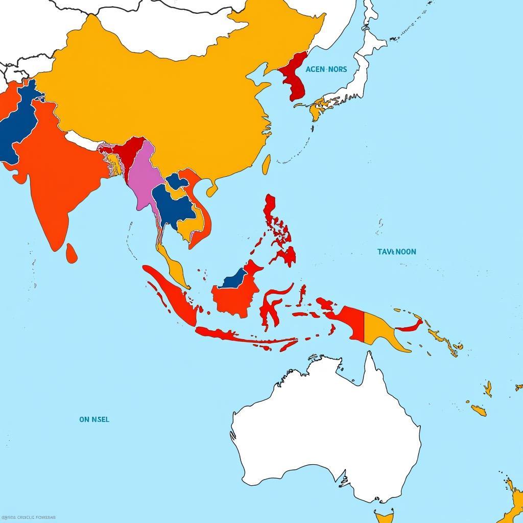 Map of AANZFTA Member Countries