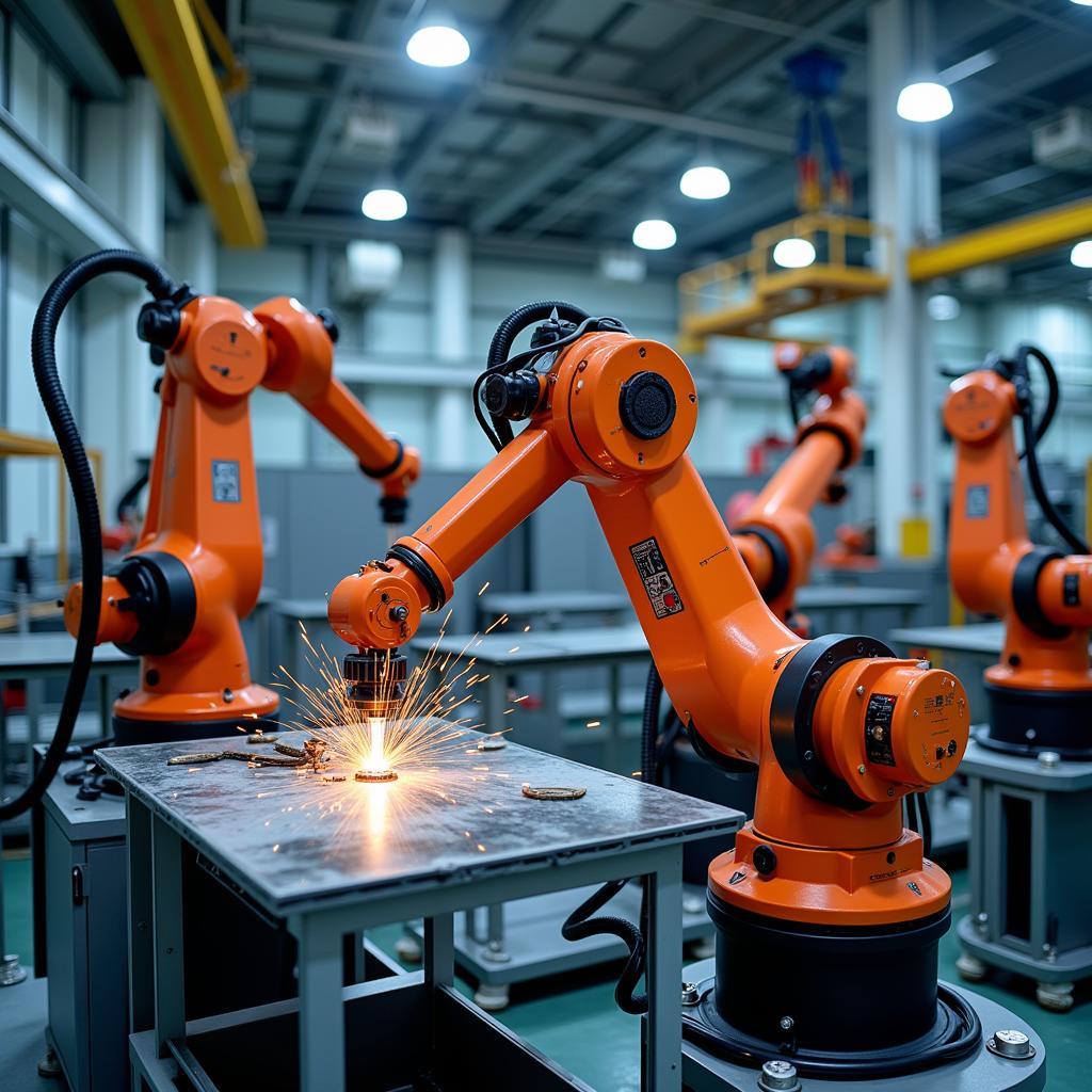 ABB Industrial Robots Automating Manufacturing Processes