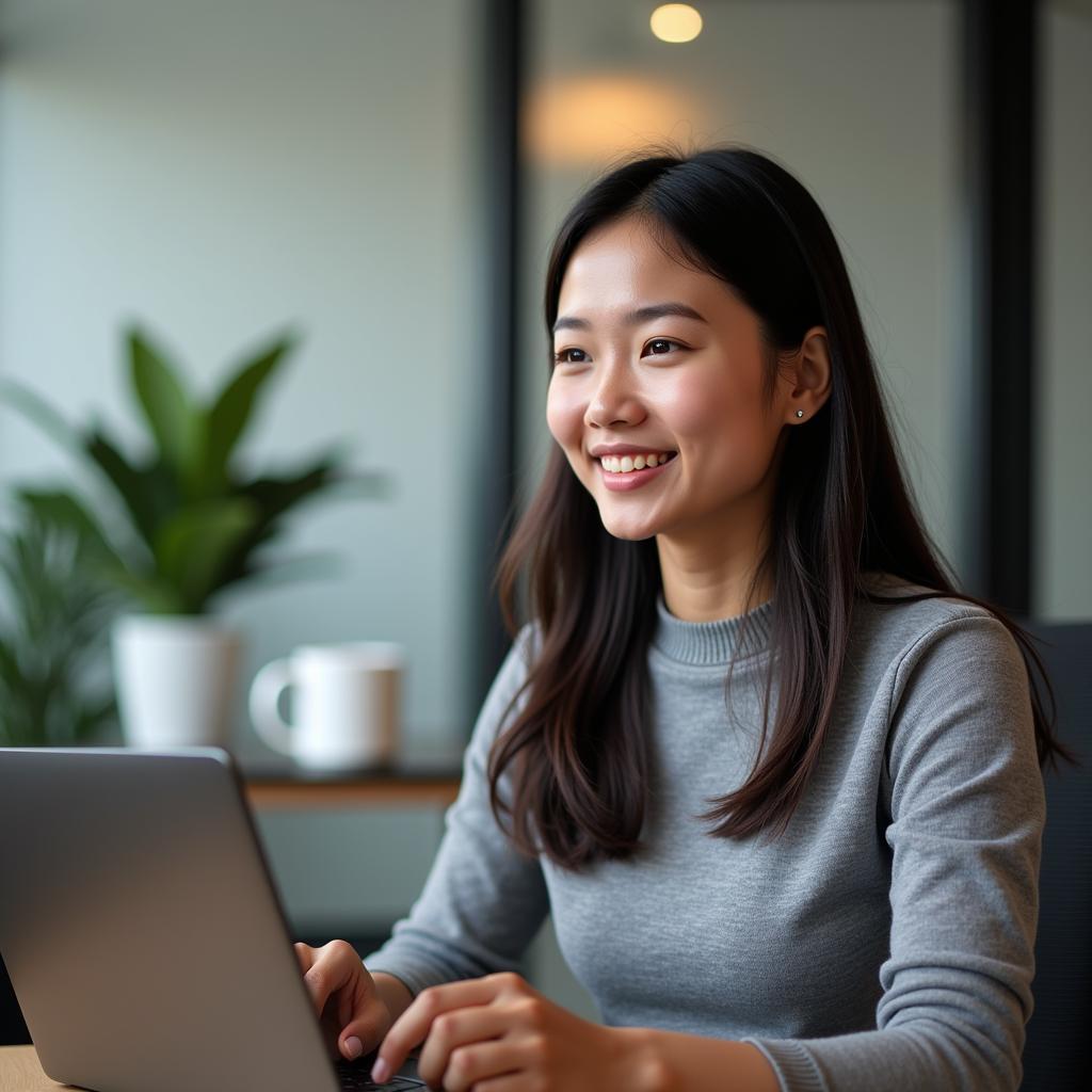 A candidate participating in an interview for the Accenture ASEAN Graduate Program.