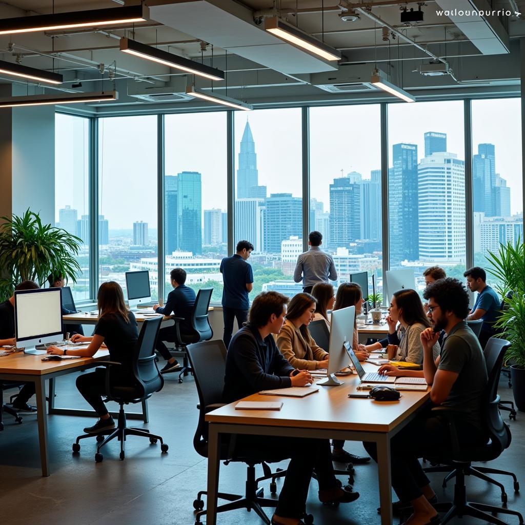 Modern Accenture office in an ASEAN city