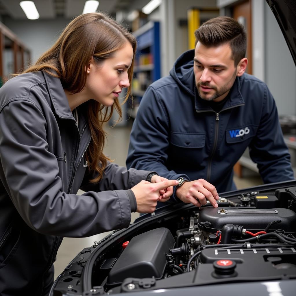 Instructor Providing Guidance to a Student in the ACS APDS Program