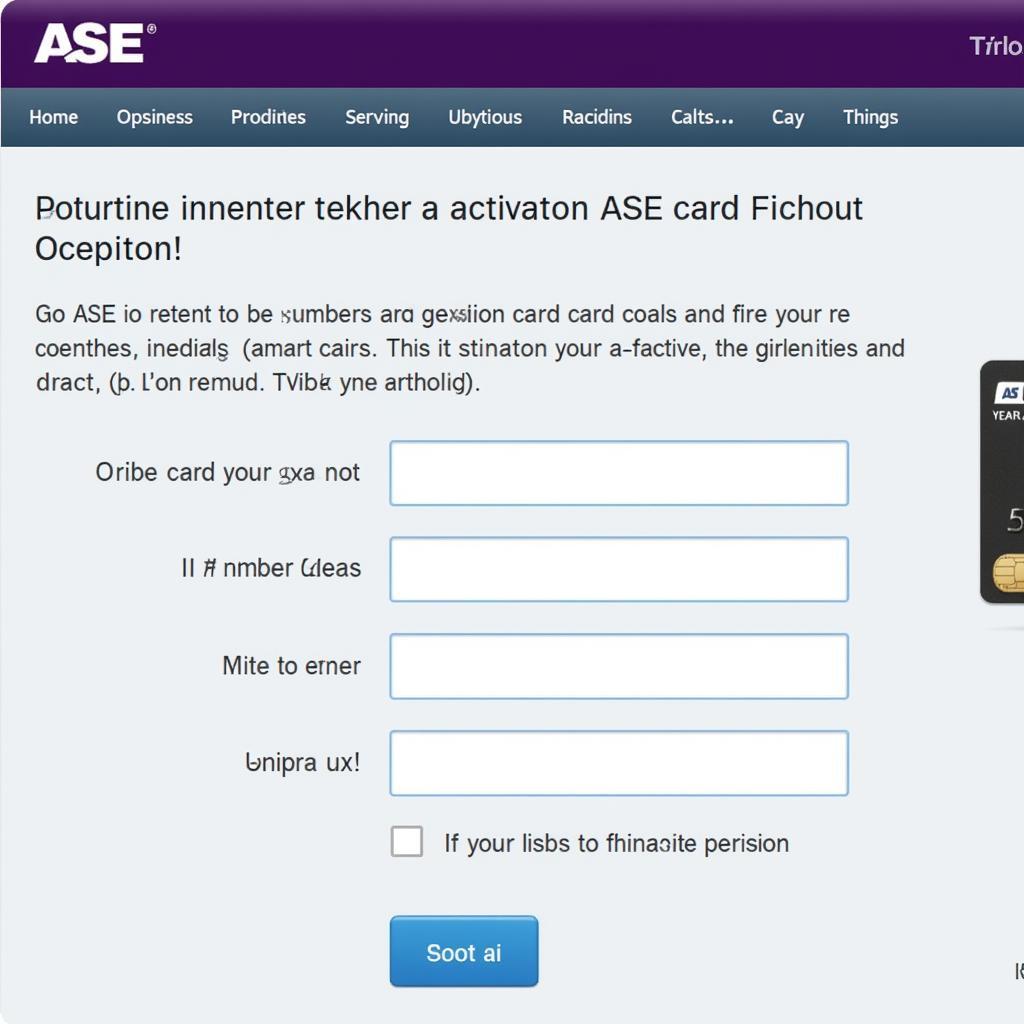 Activating Your ASE Card Online