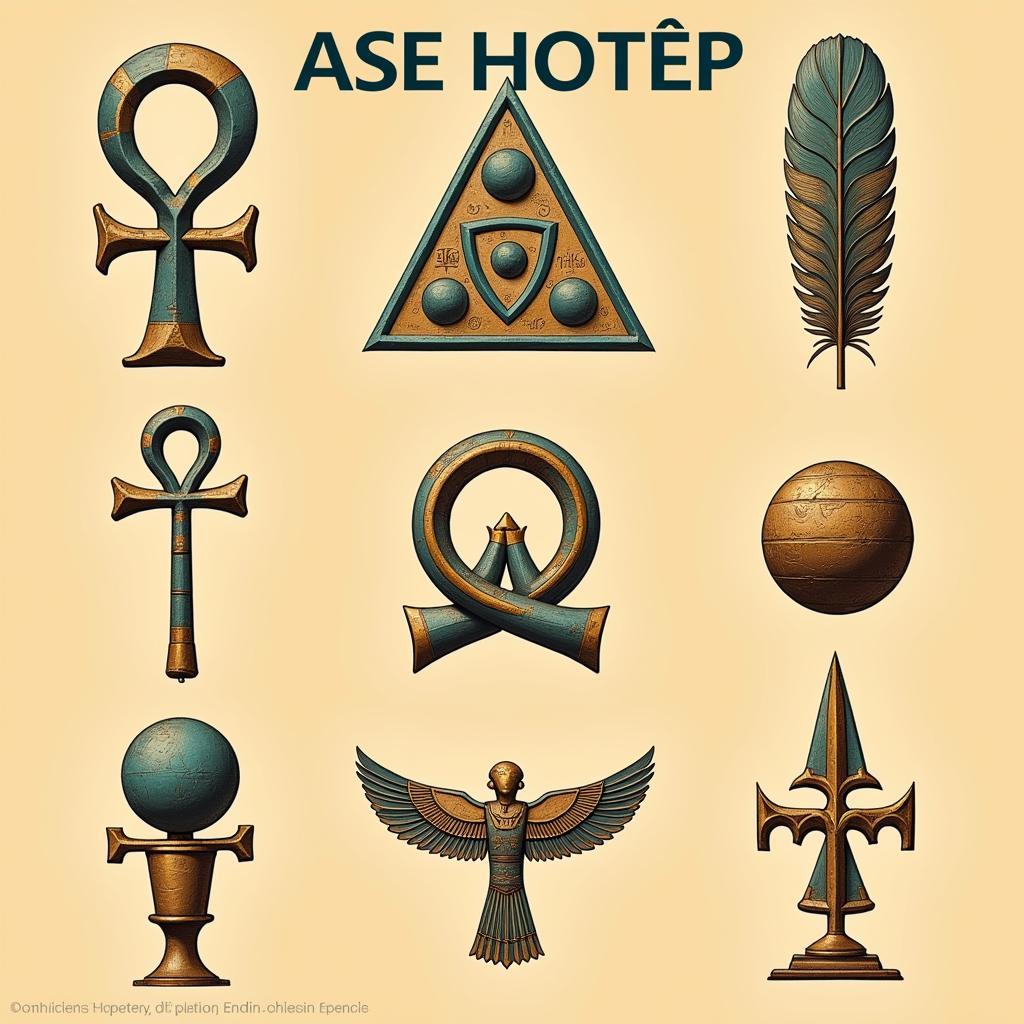 Ancient Egyptian symbols representing spirituality and balance