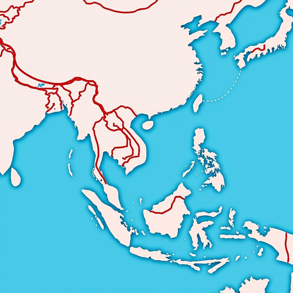 Air Asia Flight Routes in Southeast Asia