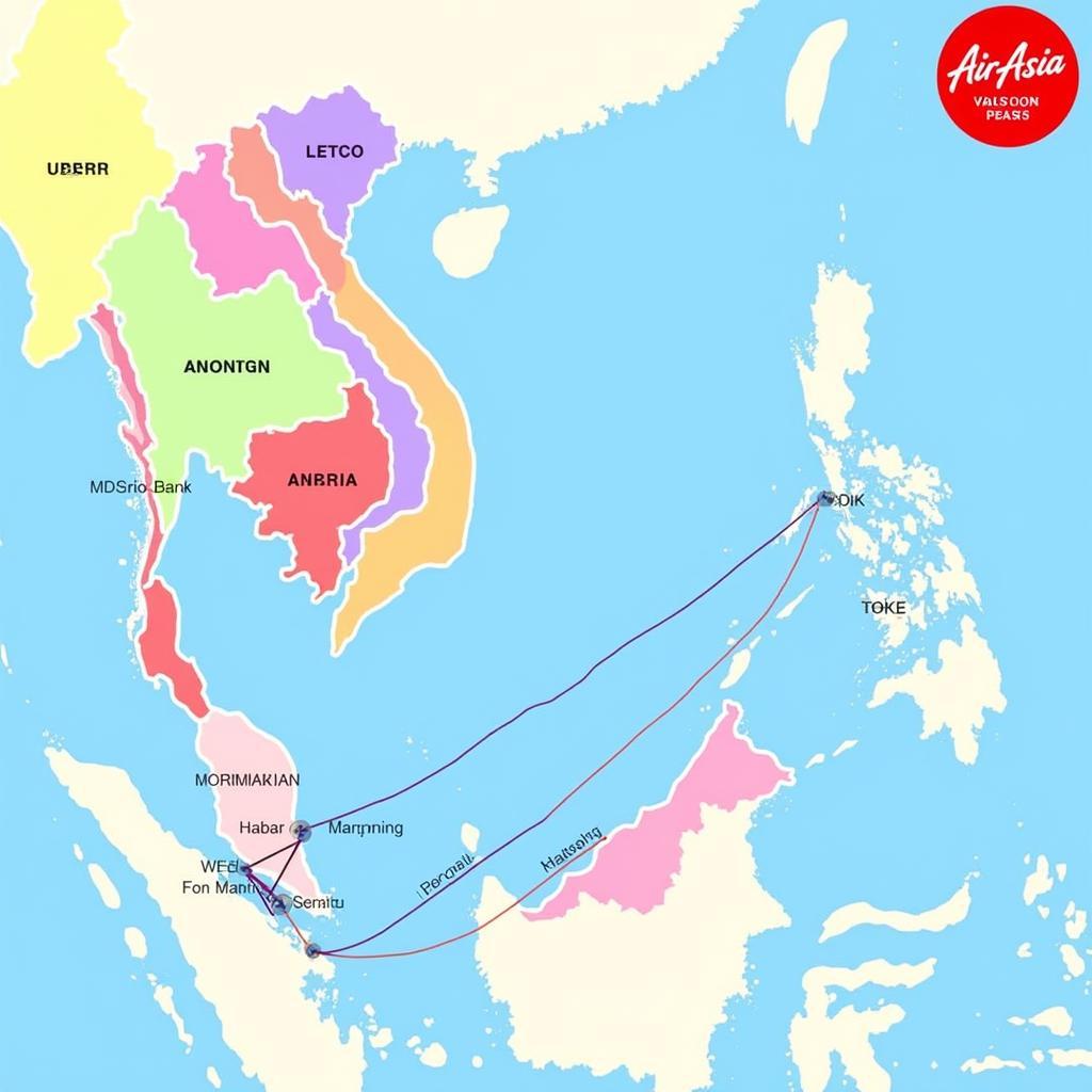 AirAsia ASEAN Pass 2019 Route Map