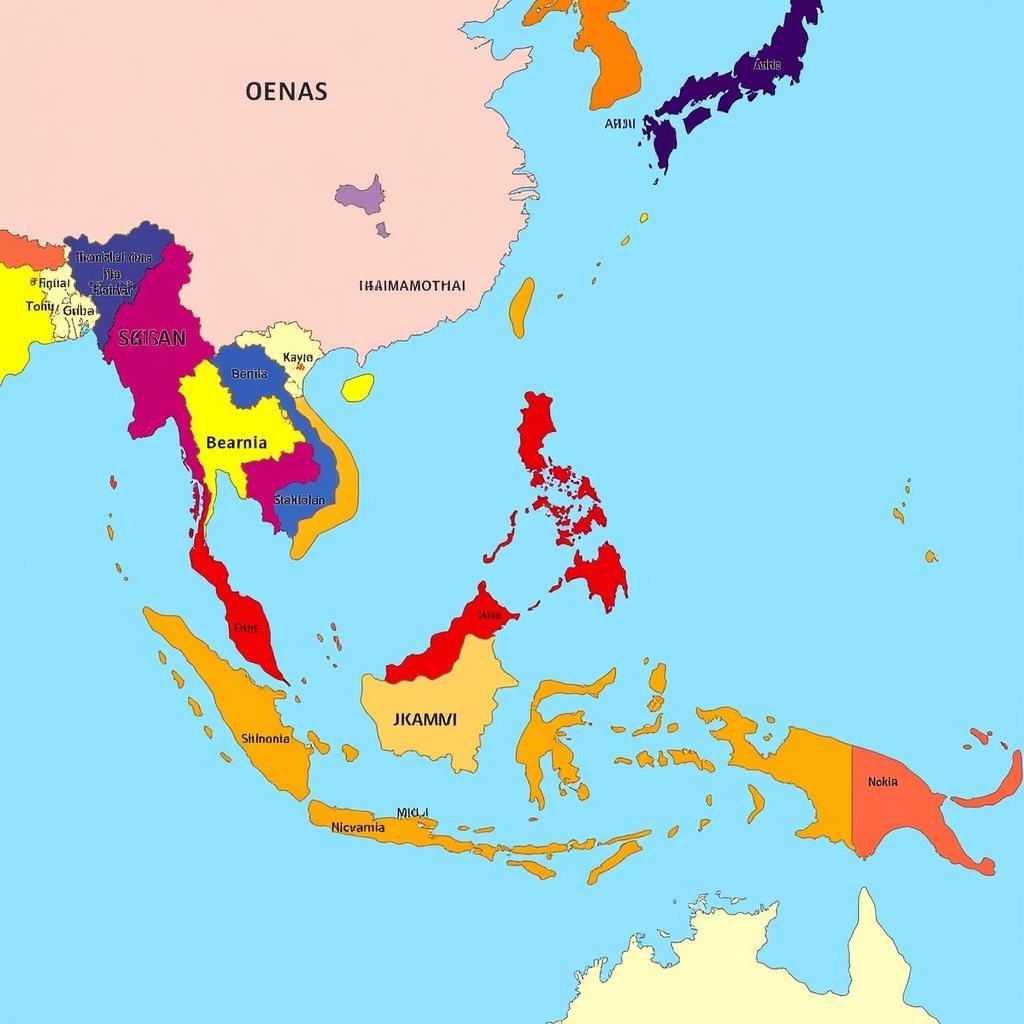 Map of AirAsia ASEAN Pass Destinations 2017