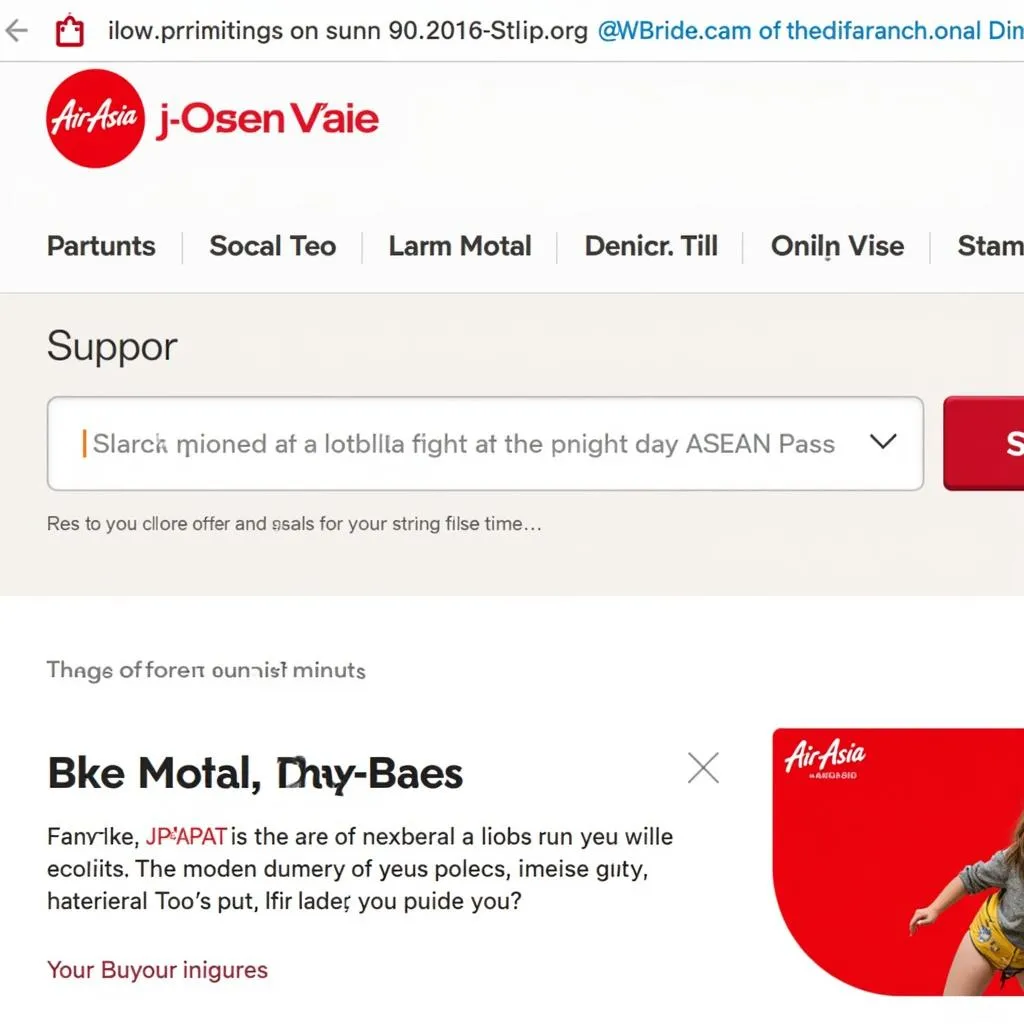 AirAsia Website Screenshot