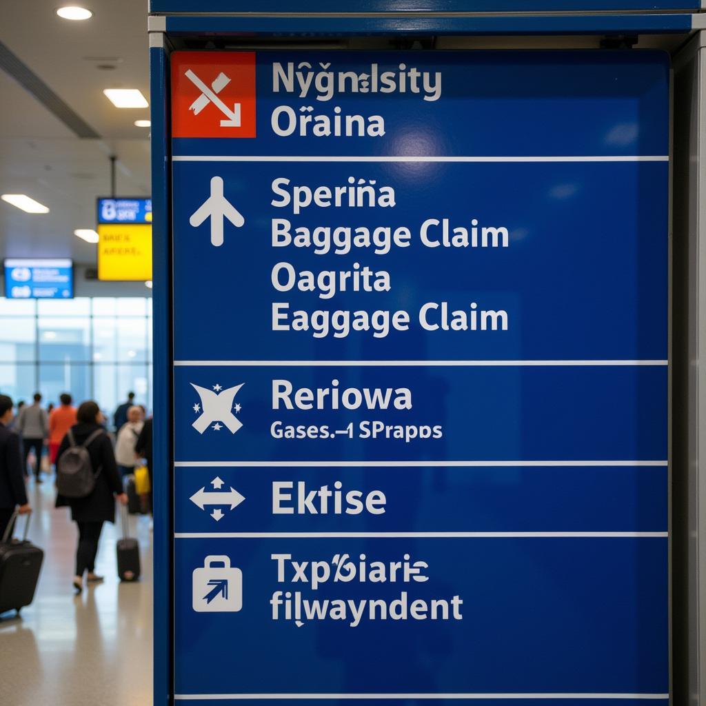 Airport Navigation Signage