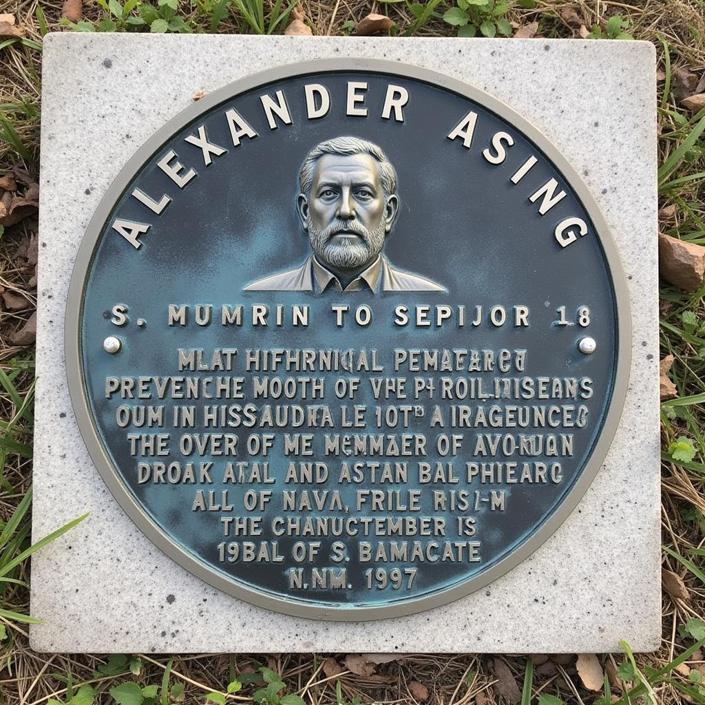 Memorial dedicated to Alexander Asing