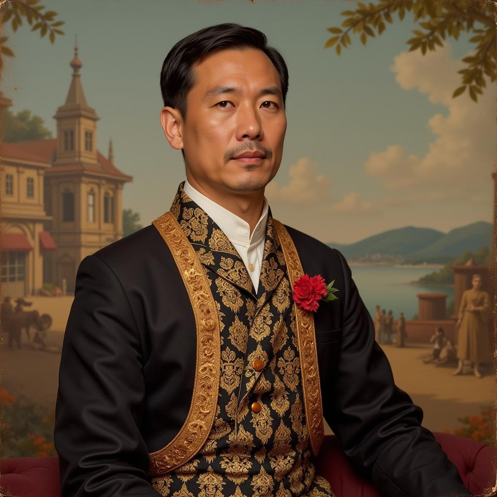 Portrait of Alexander Asing Sadai, a pioneer of Peranakan journalism