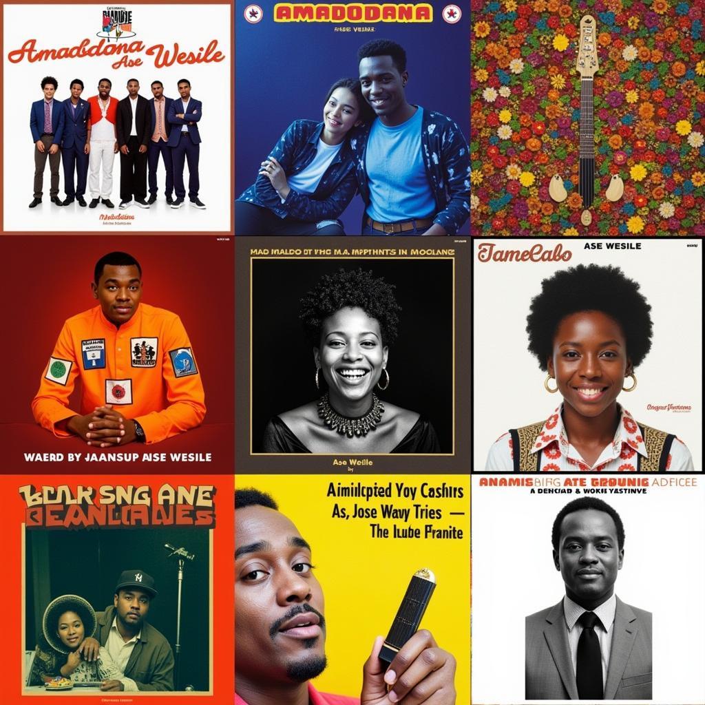 A collection of Amadodana Ase Wesile's album covers