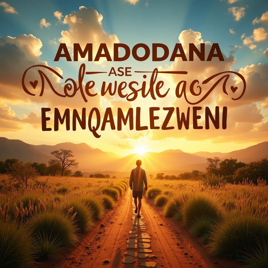 Album Cover featuring the phrase "Amadodana Ase Wesile Emnqamlezweni"