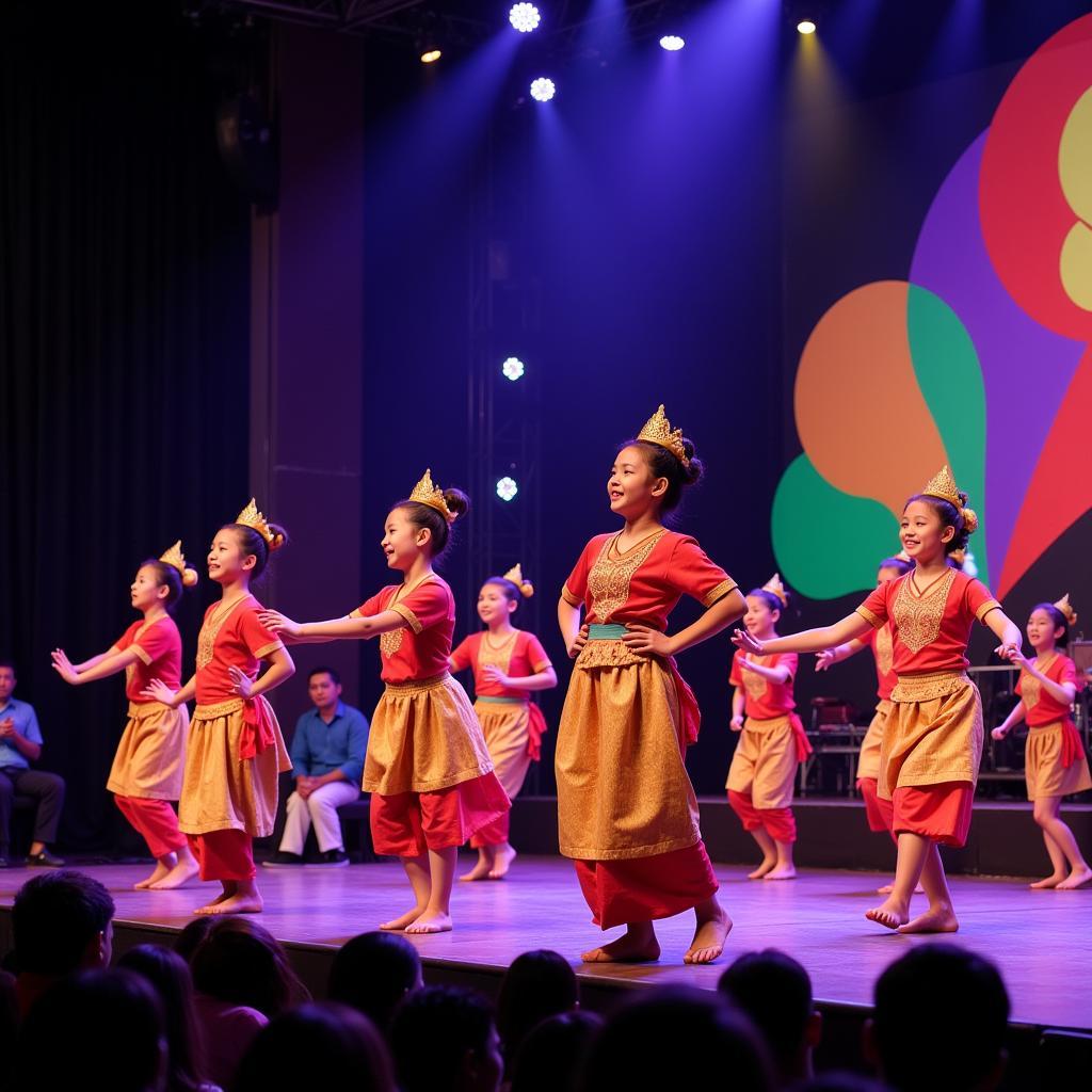 A cultural performance at An Universitar