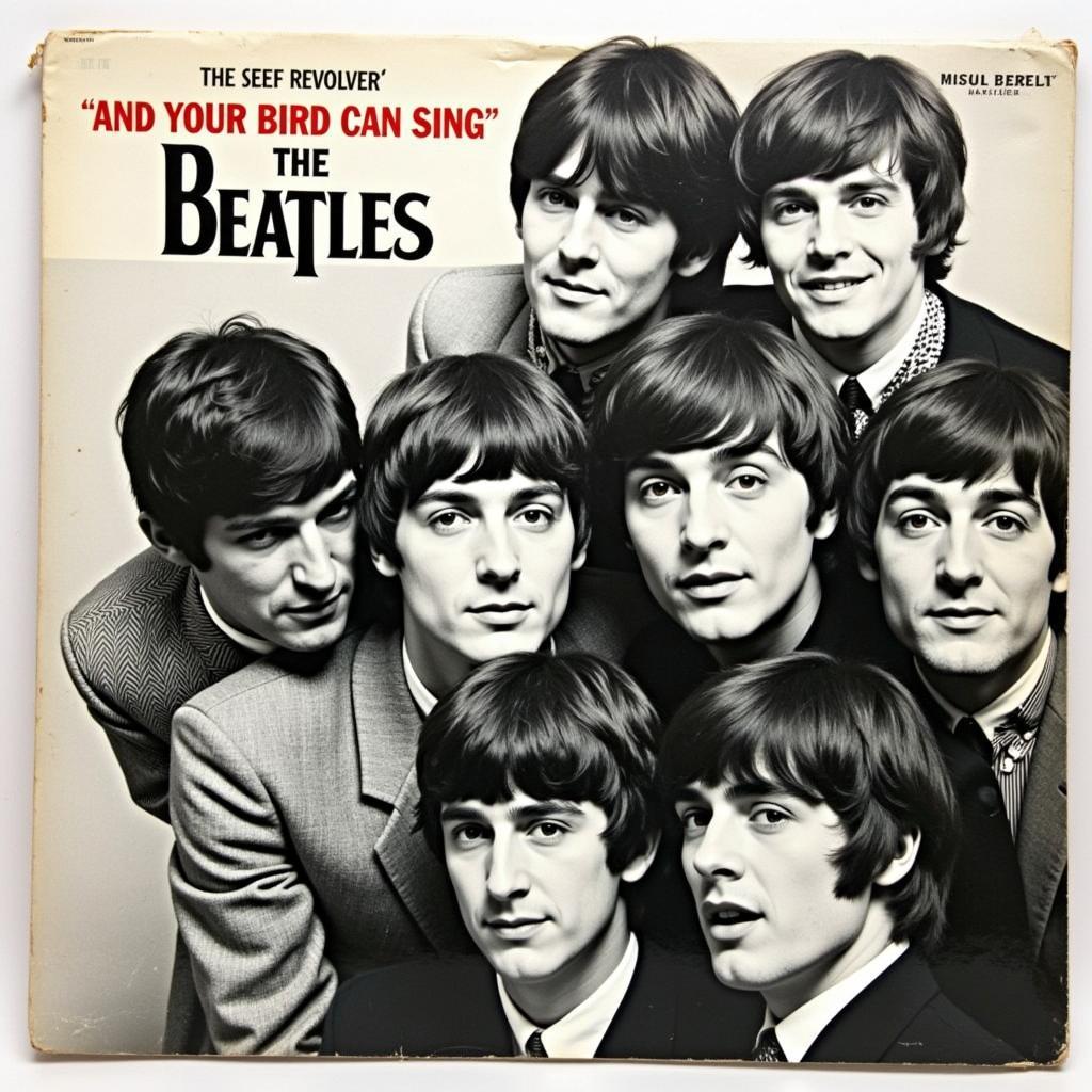 The Beatles' Revolver album cover featuring "And Your Bird Can Sing"