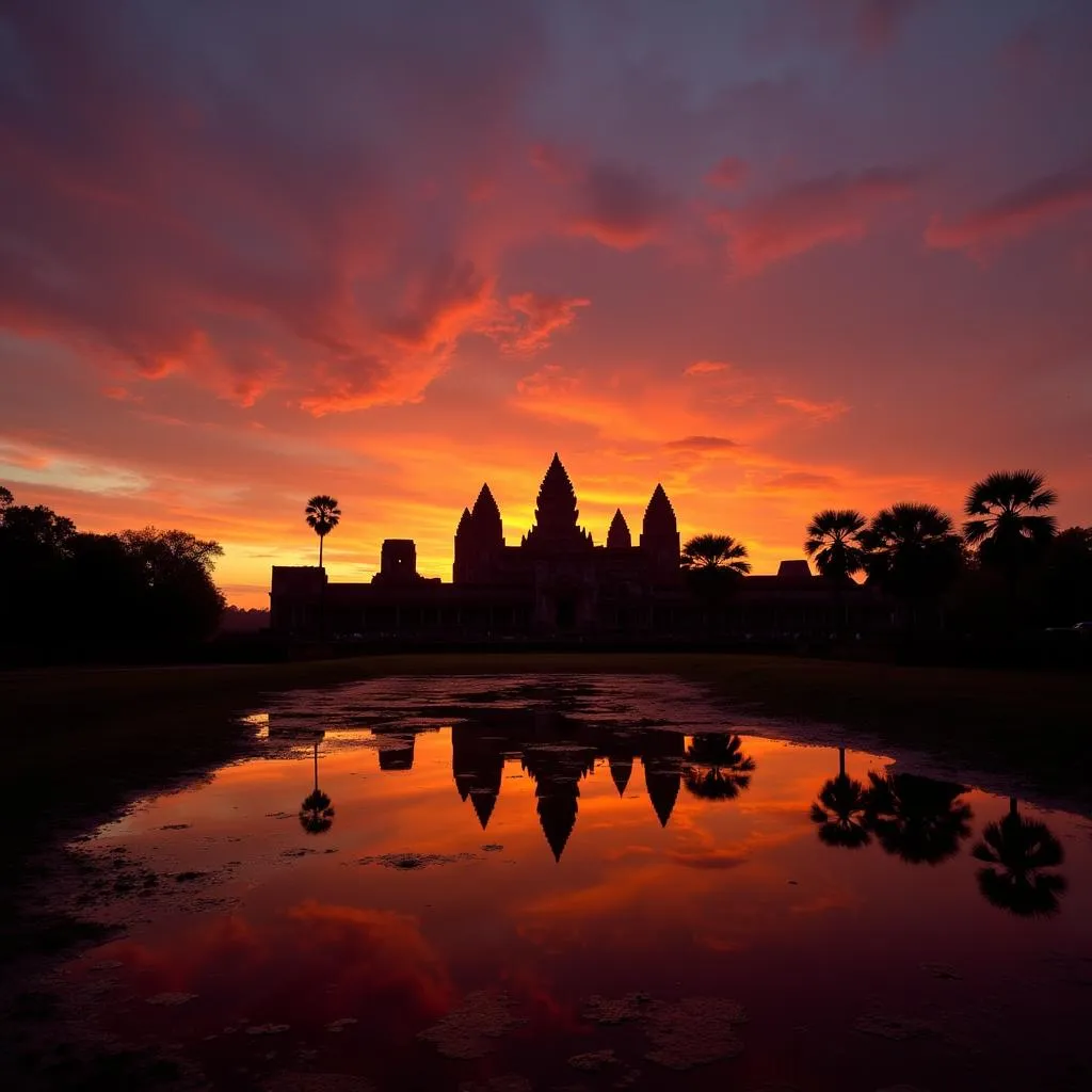 Sunrise over Angkor Wat Temple