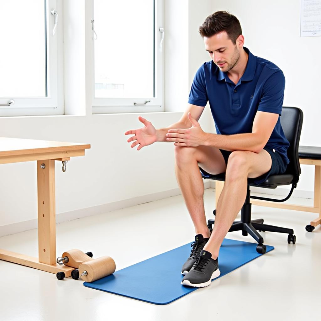 Physiotherapy exercises for ankle rehabilitation