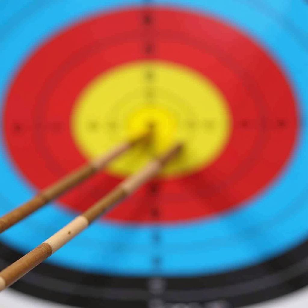 Close-up of an archery target at the 2018 ASEAN University Games