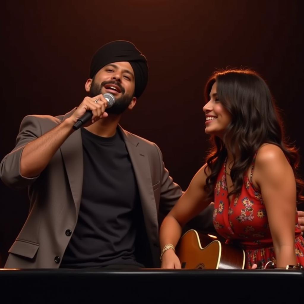 Arijit Singh and Asees Kaur performing "Ve Maahi"