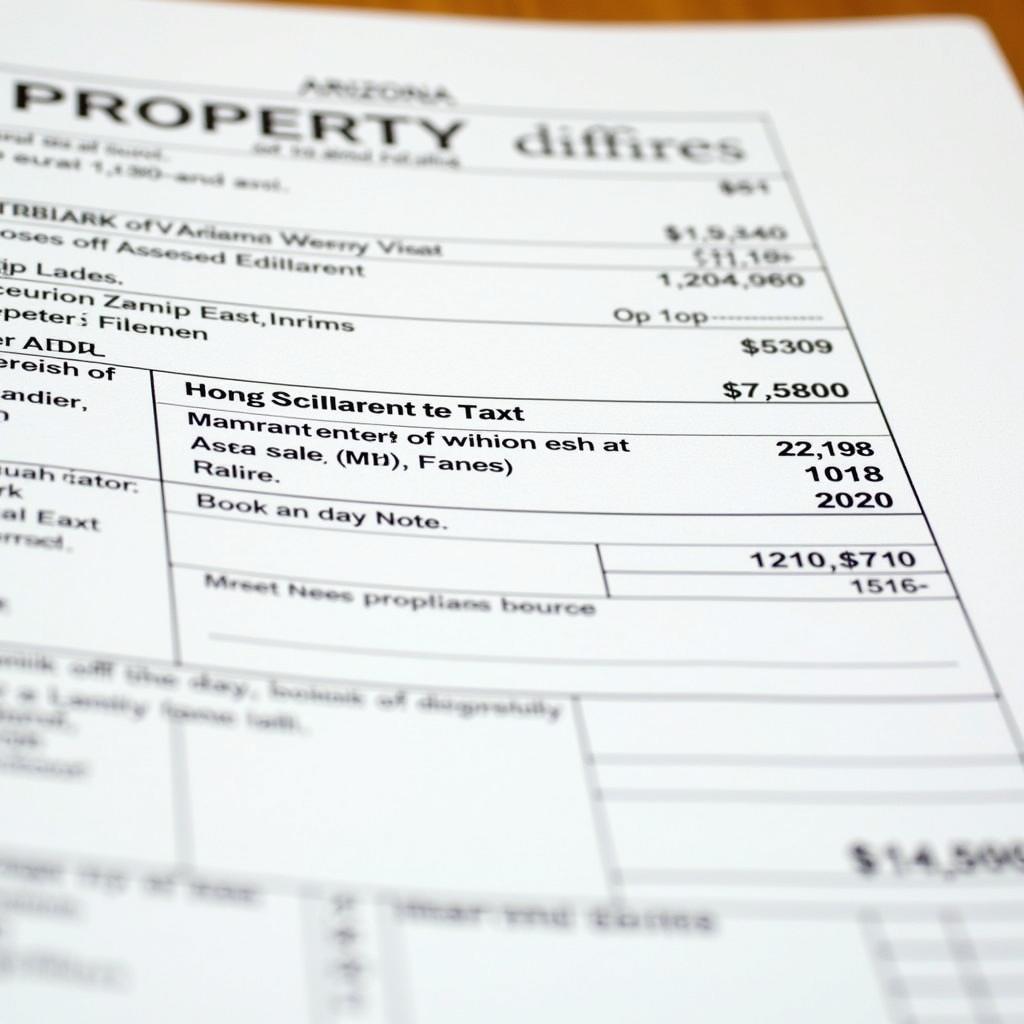 Arizona Property Tax Bill