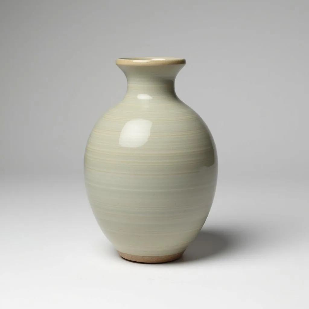 Arne Ase ceramic vase, simple form, muted glaze