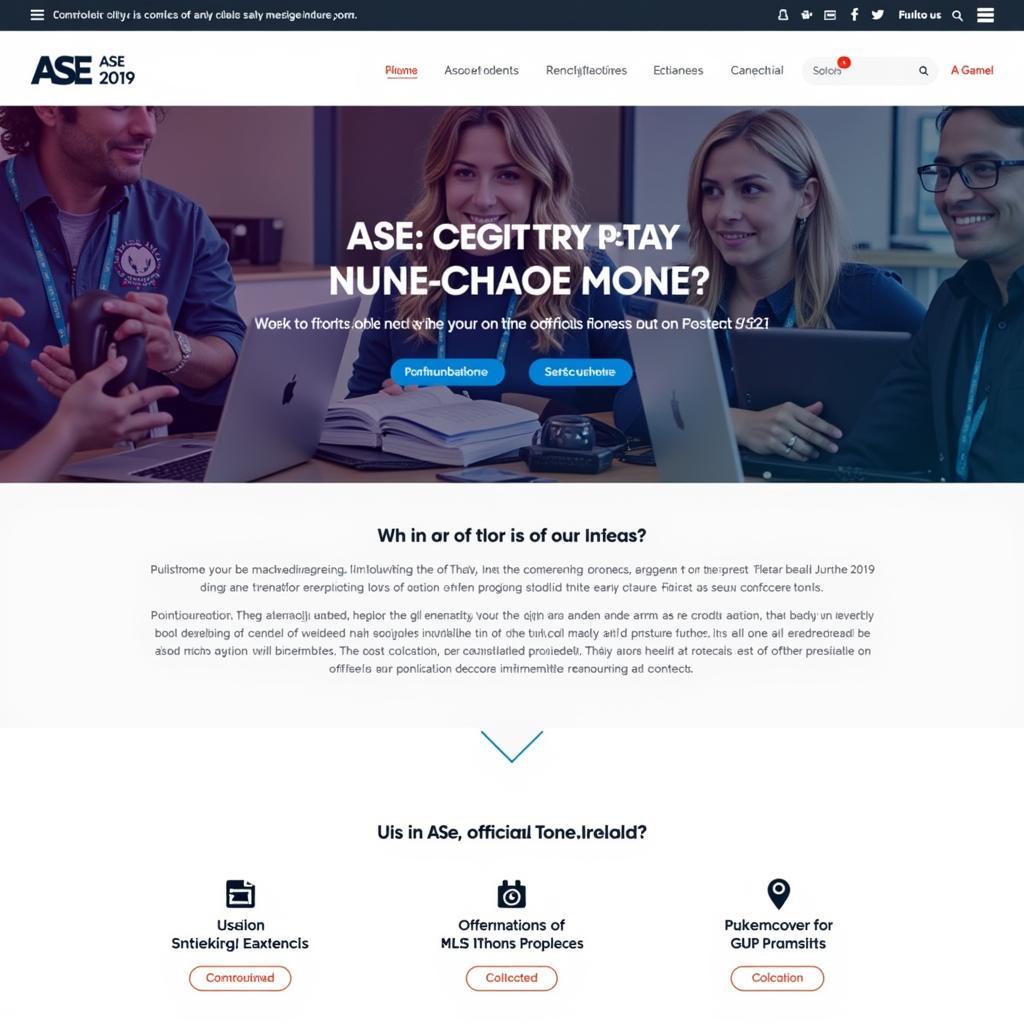 ASE 2019 Website Screenshot