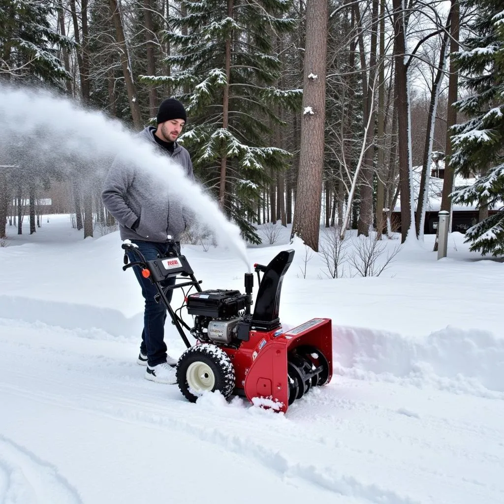 ASE 224 Hydro Snowblower in Action