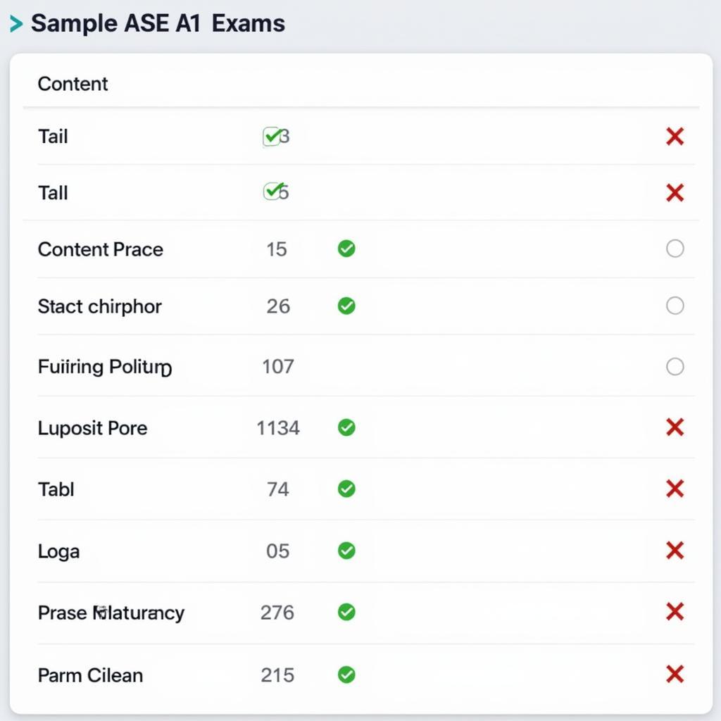 ASE A1 Exam Score Report