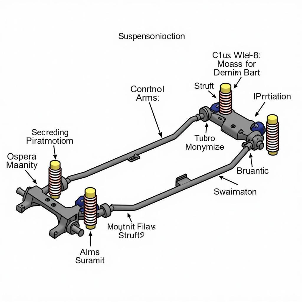 ASE A4 Test Study Guide: Suspension System Diagram