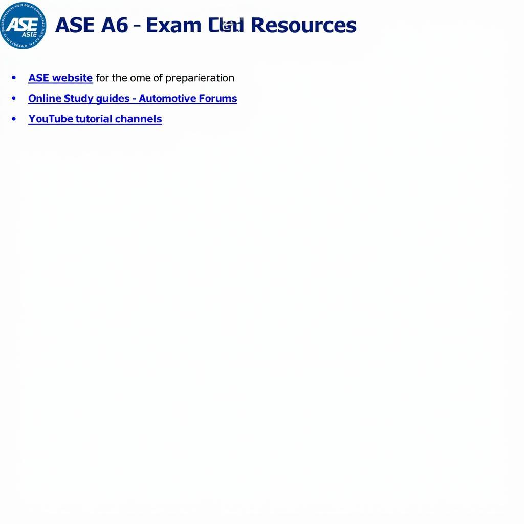 Online ASE A6 Study Resources