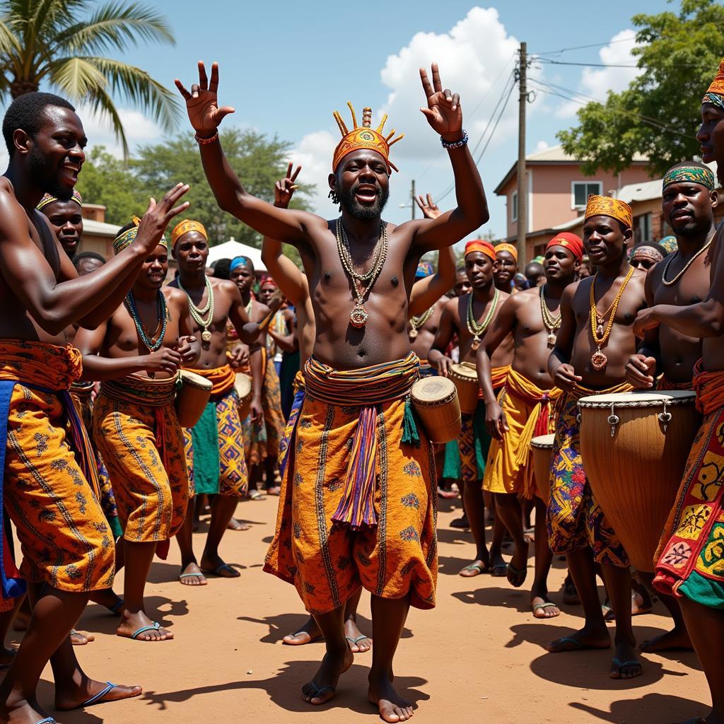 Yoruba people celebrating Ase Akoko