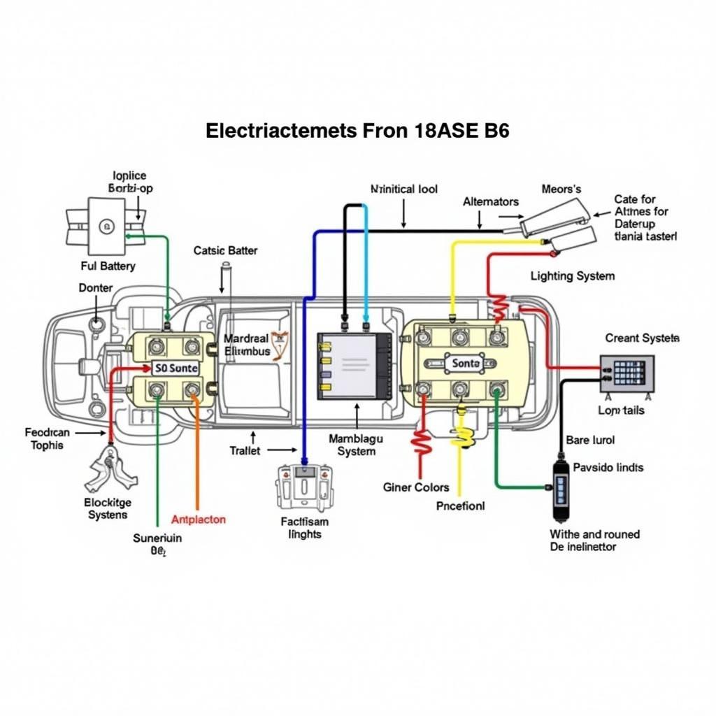 ASE B6 Exam: Comprehensive Electrical System Diagram