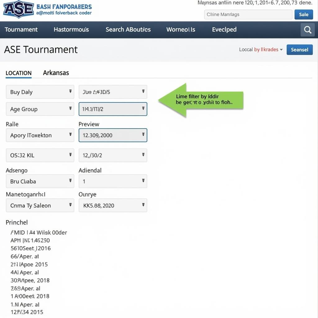 ASE Baseball Tournament Schedule Arkansas