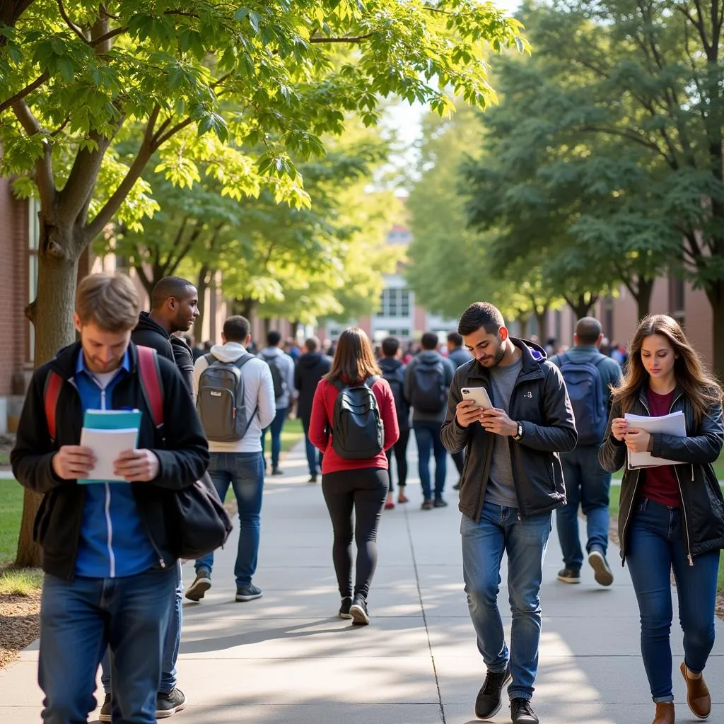 Students on ASE Campus