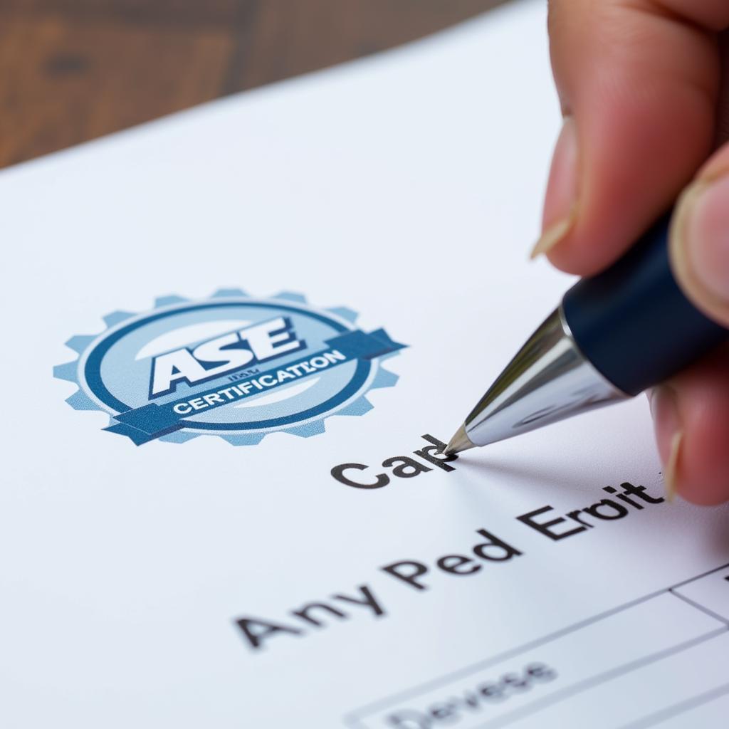 ASE Certification Exam