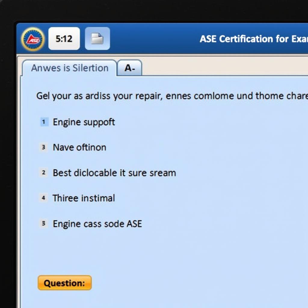 ASE Certification Exam Format