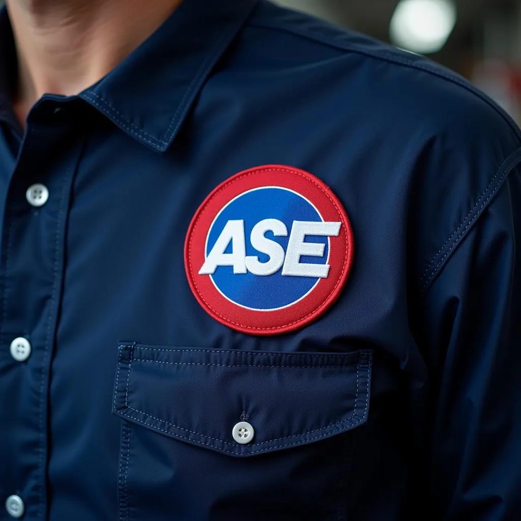 Close-Up of ASE Certification Logo