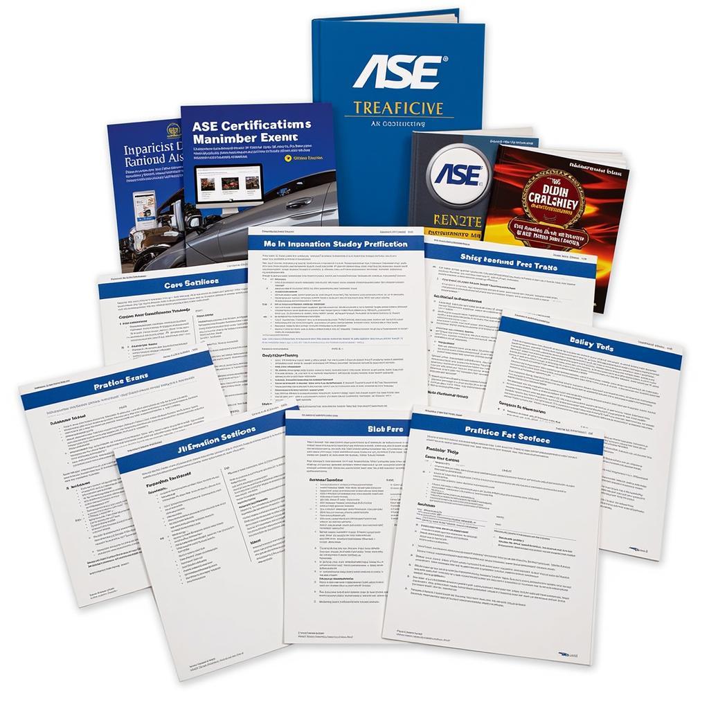 Study materials for ASE certification exams