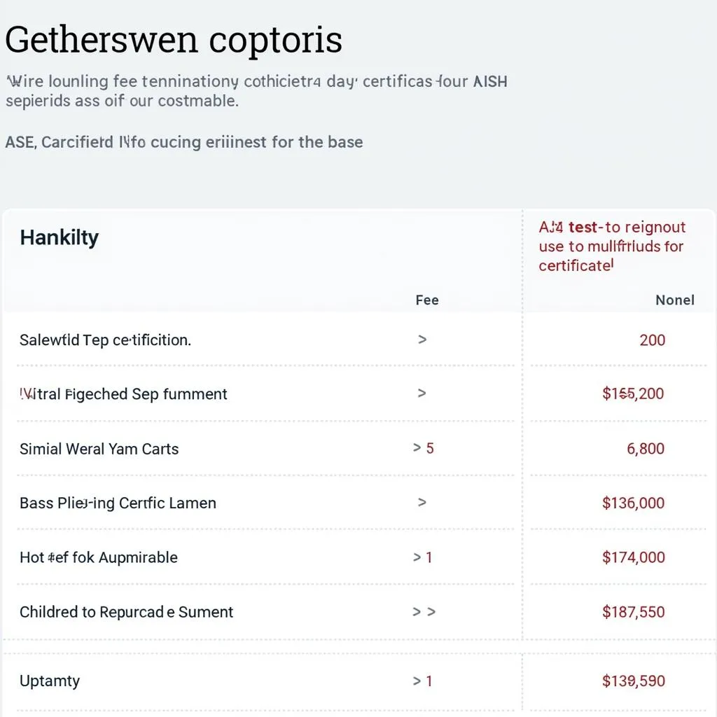 ASE Certification Test Fees