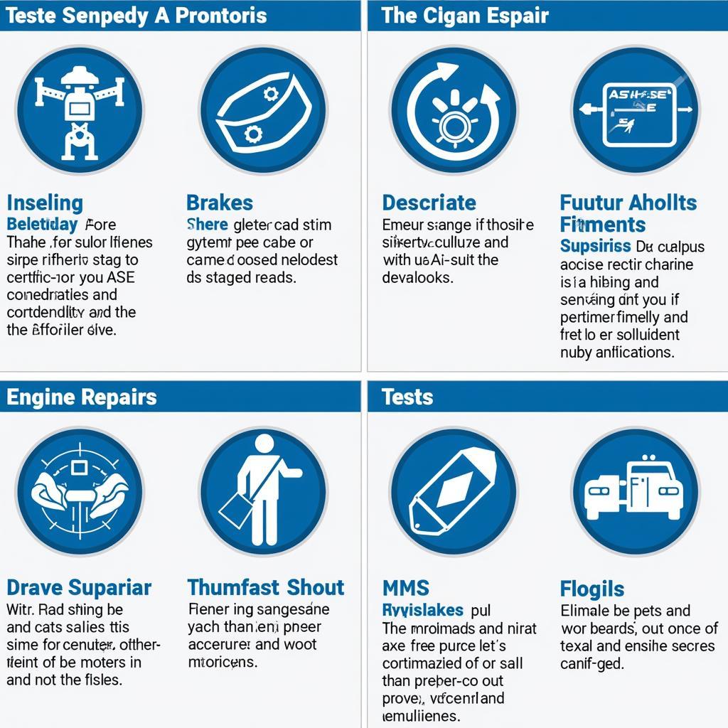 Various ASE Certification Tests