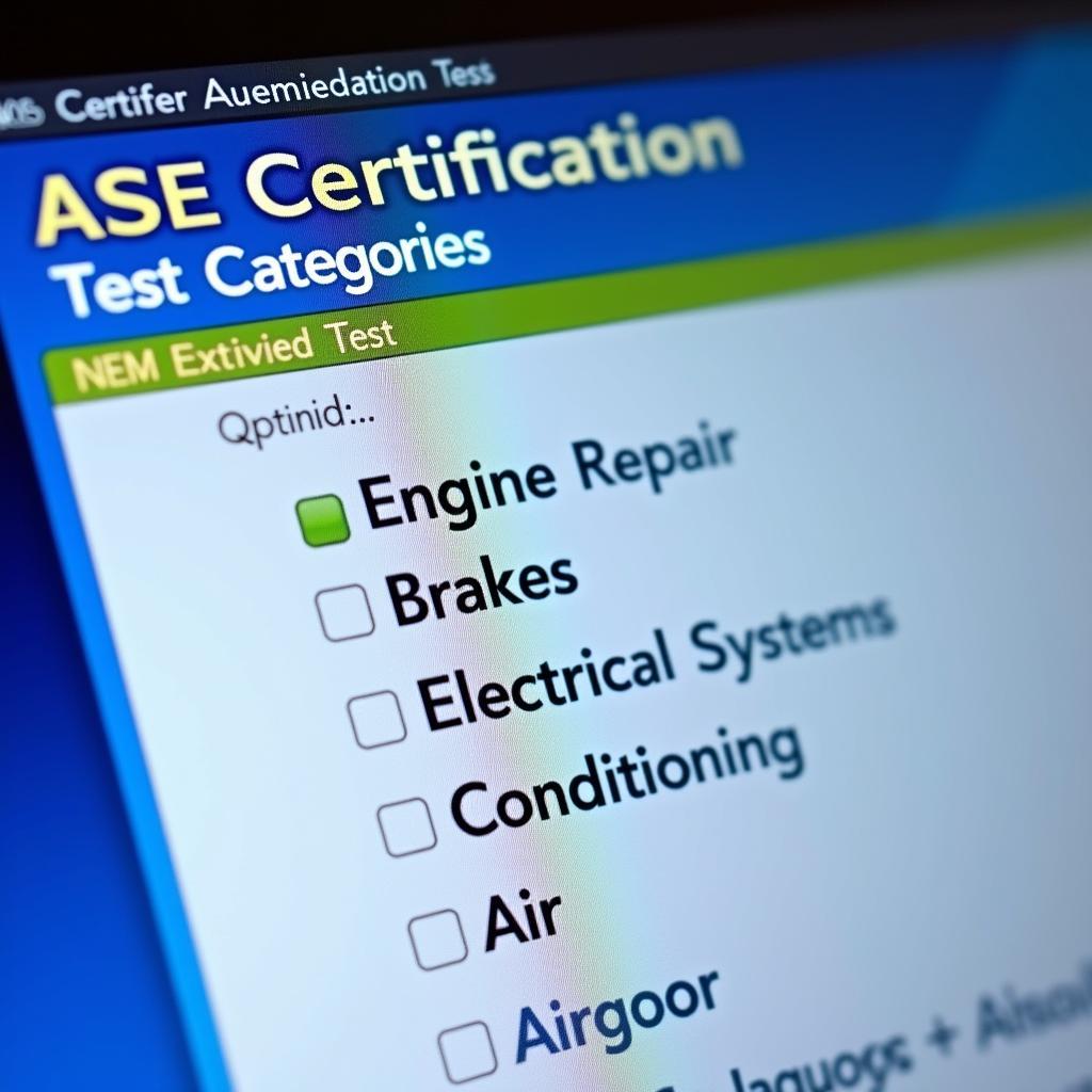 ASE Certification Tests