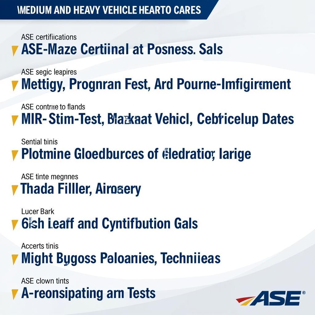 ASE Certification Tests for Medium/Heavy Vehicles